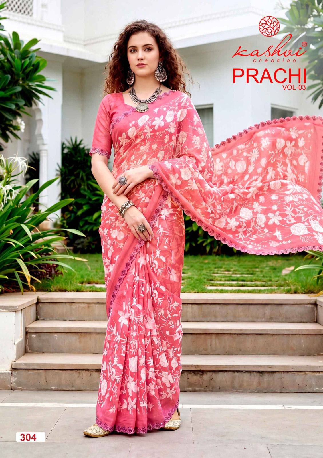 PRACHI VOL. 3 By KASHVI CREATION 301 to 308 Series Indian Traditional Wear Collection Beautiful Stylish Fancy Colorful Casuals Wear DULL MOSS ZARI PATTA Sarees At Wholesale Price